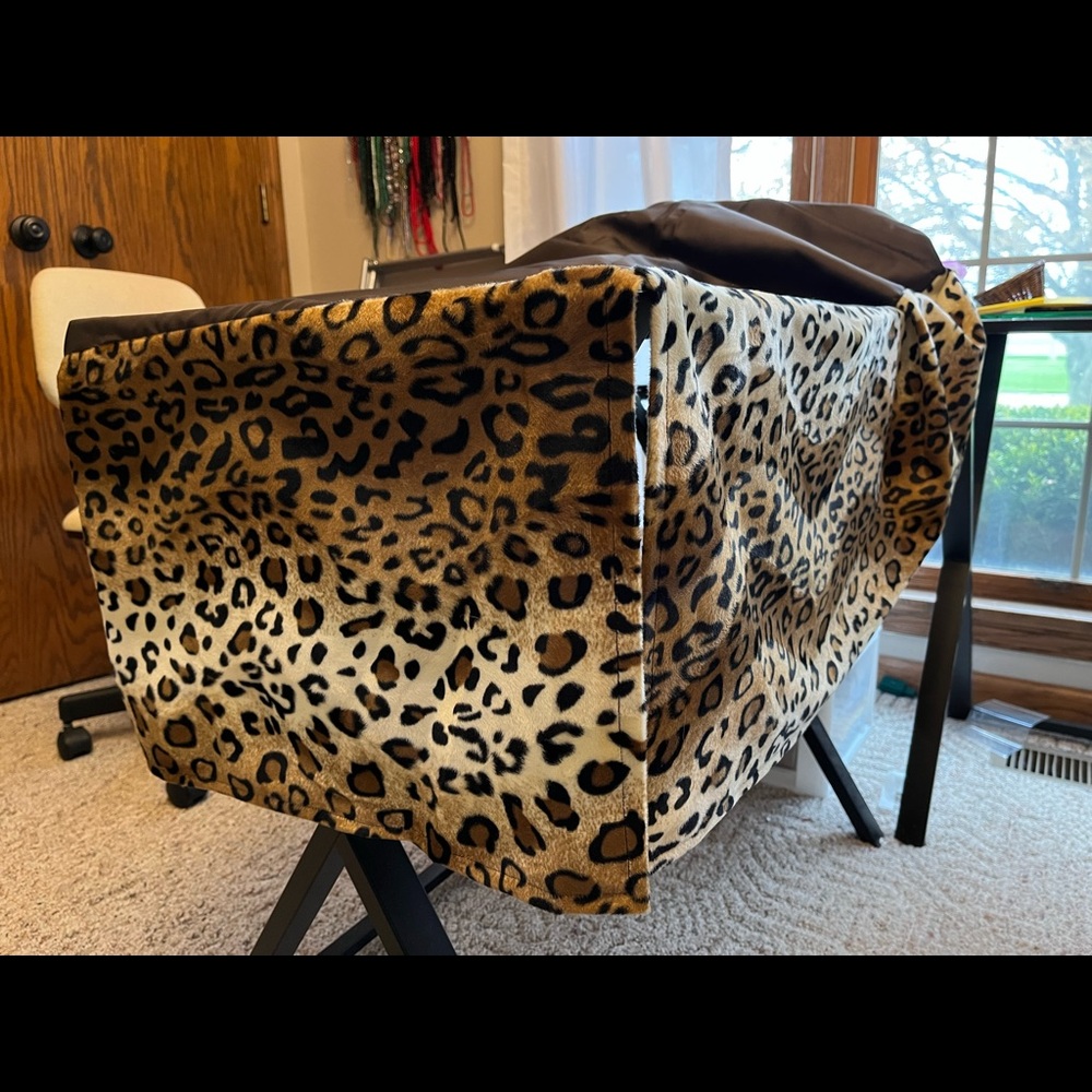 Full size Leopard Print Dust Ruffle & matching Pillow cover